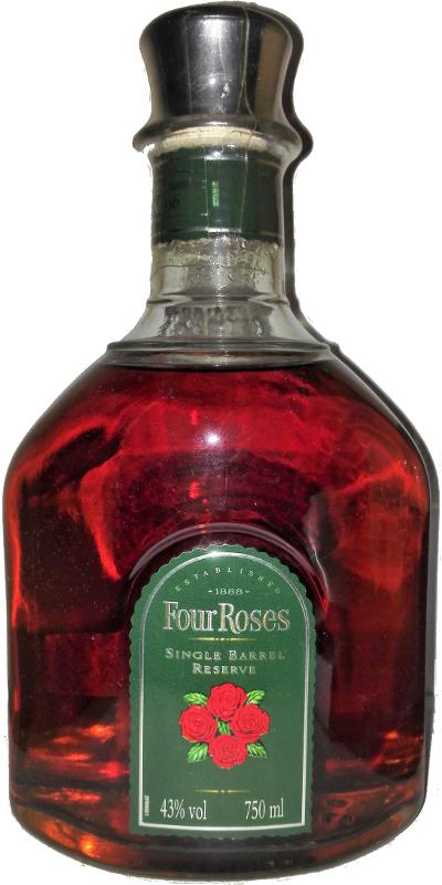 Four Roses Single Barrel Reserve Vintage 1990s bottle Kentucky straight bourbon whiskey rare old label collectible