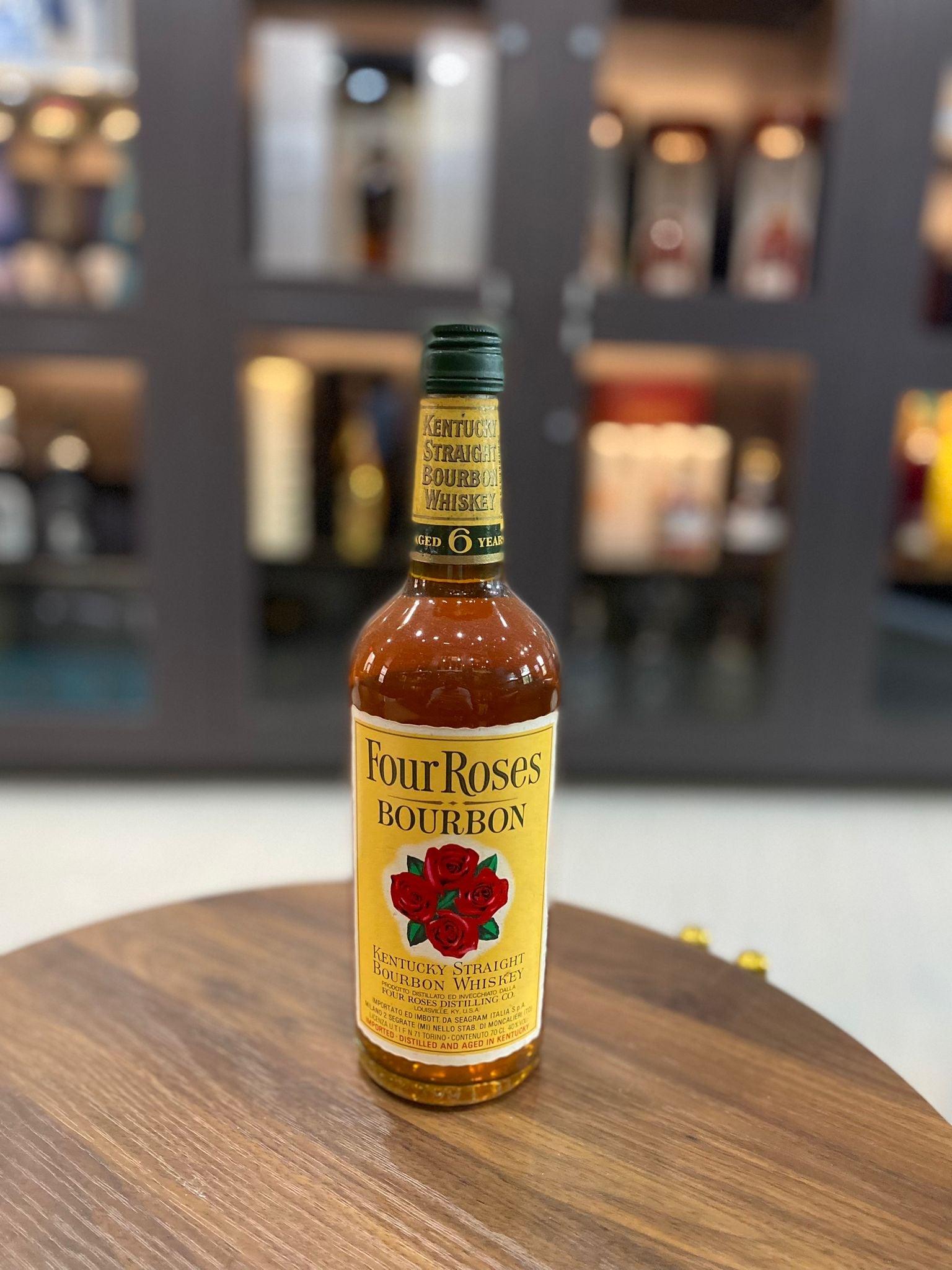 Four Roses Vintage 6 year Bourbon 1980s bottle Kentucky straight bourbon whiskey rare old label collectible