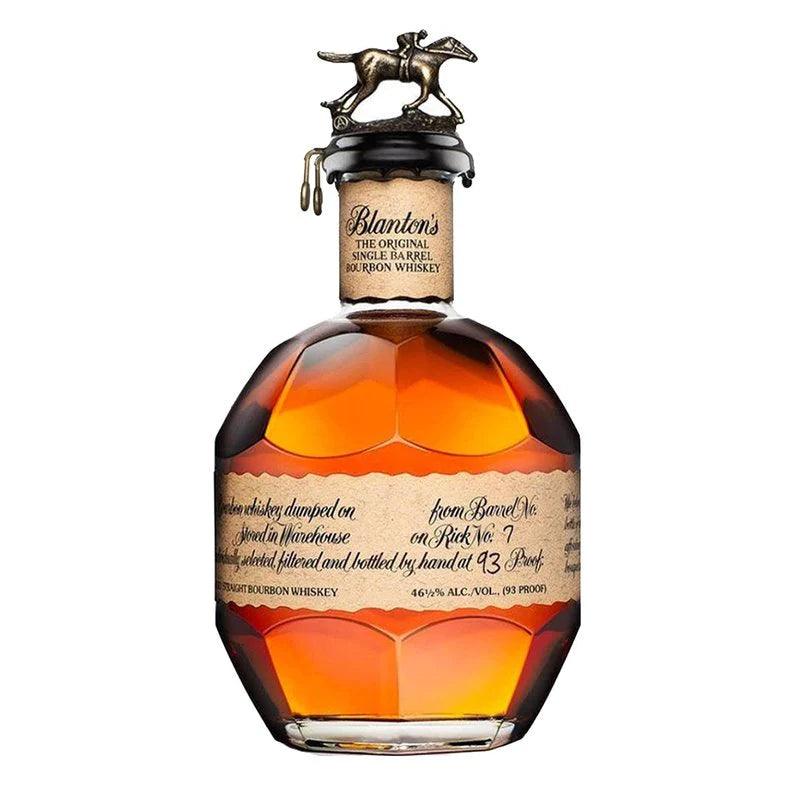 Blanton's Original Single Barrel Bourbon 750ml bottle featuring premium Kentucky straight bourbon with iconic horse stopper and collectible design.