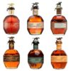 Blanton’s 6 bottle full lineup collection featuring a complete set of premium single barrel bourbons with distinctive packaging and collectible presentation.