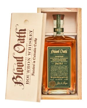 Blood Oath Pact 8 bourbon bottle Lux Row Distillers limited edition whiskey Calvados cask finish premium label