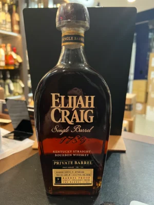 Elijah Craig Private Single Barrel Bourbon Concierge bottle Kentucky straight bourbon whiskey exclusive hand selected barrel