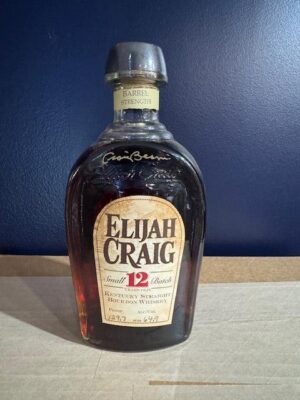 Elijah Craig Barrel Proof old squat bottle 129.7 proof signed first release vintage Kentucky bourbon whiskey rare collectible
