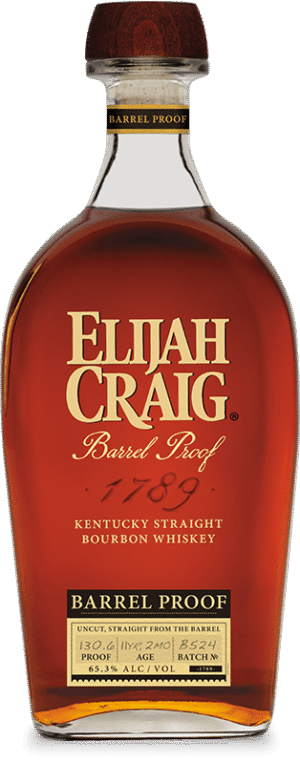 Elijah Craig Barrel Proof B524 bottle uncut unfiltered Kentucky straight bourbon whiskey high proof batch release
