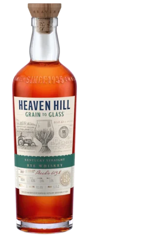 Heaven Hill Grain to Glass Kentucky Straight Rye Whiskey bottle farm to bottle rye whiskey premium craft release