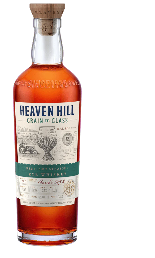 Heaven Hill Grain to Glass Kentucky Straight Rye Whiskey bottle farm to bottle rye whiskey premium craft release